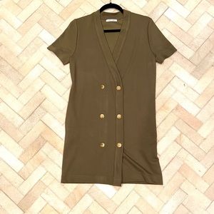 Zara Olive Shirt dress